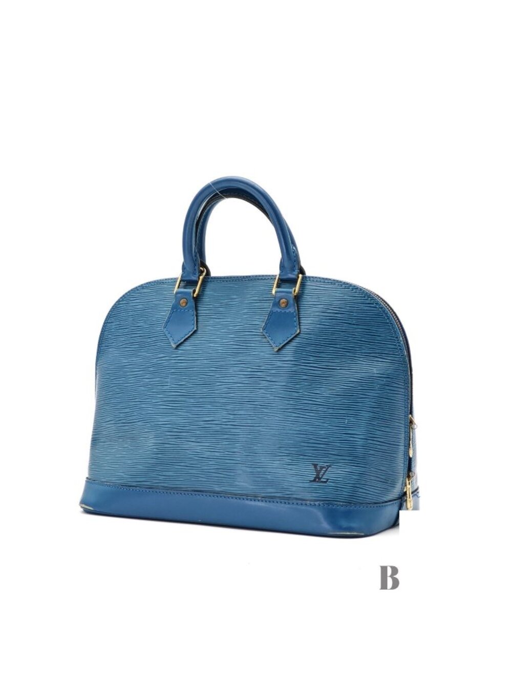 Louis Vuitton Epi Alma Bag Handbag Simple Toledo Blue